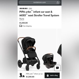 Nuna PIPA urbn™ infant car seat & MIXX™ next Stroller Travel System